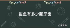 一只鲨鱼有多少颗牙齿 鲨鱼有多少颗牙齿