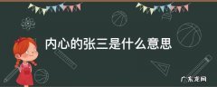 张三的意思是什么意思 内心的张三是什么意思