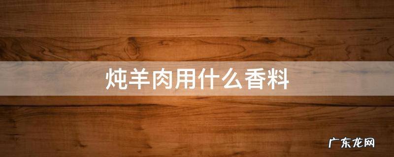 炖羊肉必放4种香料 炖羊肉用什么香料
