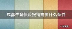成都生育保险报销需要什么条件 成都生育保险报销流程2020