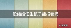 没结婚证生孩子能报销吗 没结婚证生孩子能报销吗有交农村医保