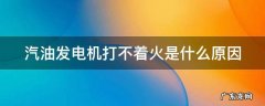 汽油发电机不打火什么问题 汽油发电机打不着火是什么原因