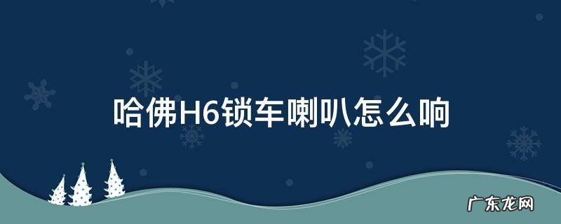 哈佛H6锁车喇叭怎么响 2017款哈弗h6锁车喇叭响教程