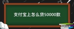 怎样在支付宝上贷款50000元 支付宝上怎么贷50000款