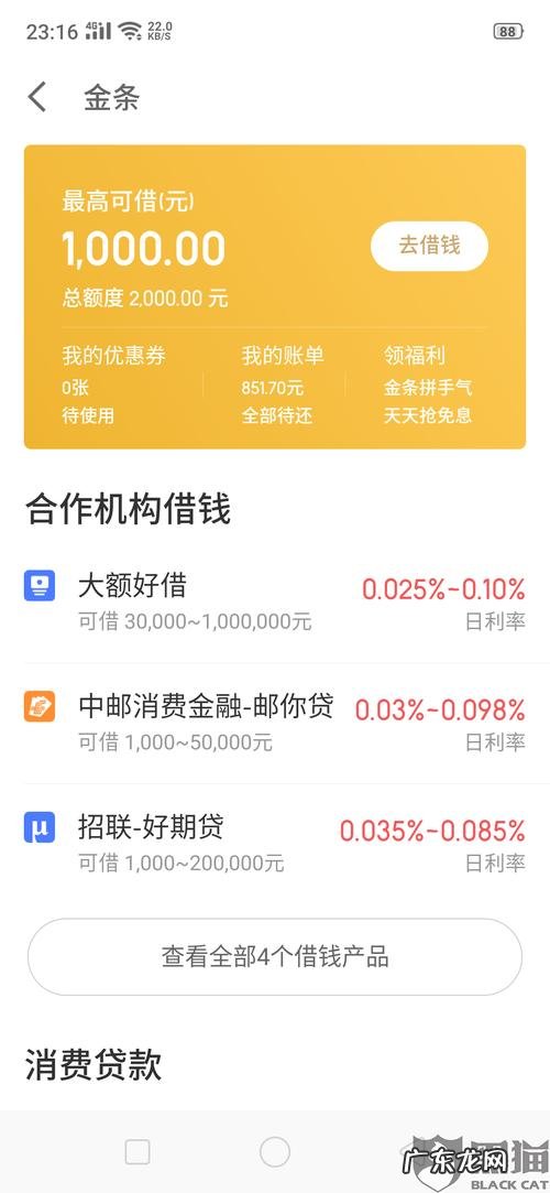 京东金条线下贷款有什么?京东金条线下贷款有哪些