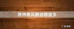 原神慕风蘑菇哪里多 原神慕风蘑菇有几个
