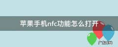 苹果手机nfc功能怎么打开具体操作 苹果手机nfc功能怎么打开