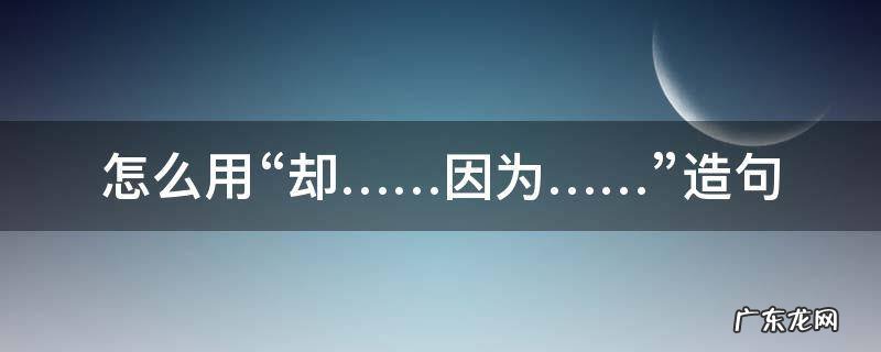 怎么用“却……因为……”造句