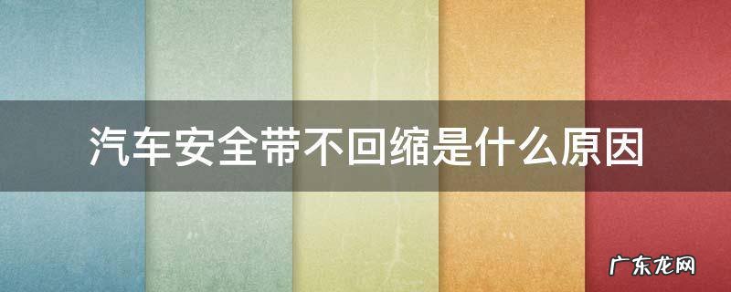 安全带不回缩怎么回事 汽车安全带不回缩是什么原因