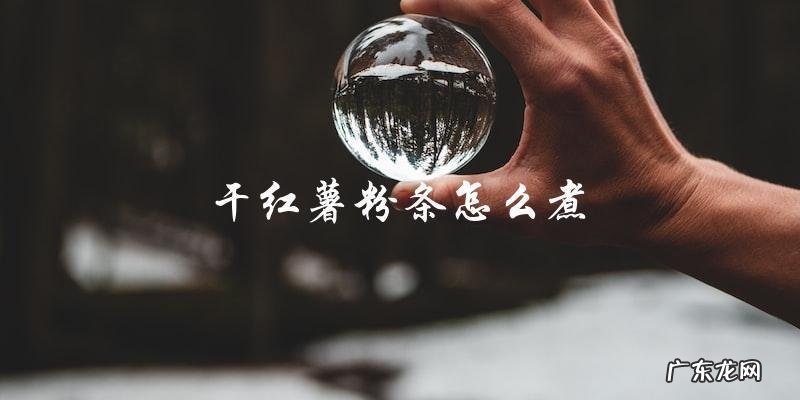 干红薯粉条烹饪指南:简单易学的煮法大