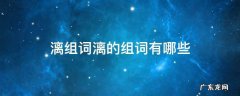 漓组词漓的组词有哪些 淋漓的漓组什么词