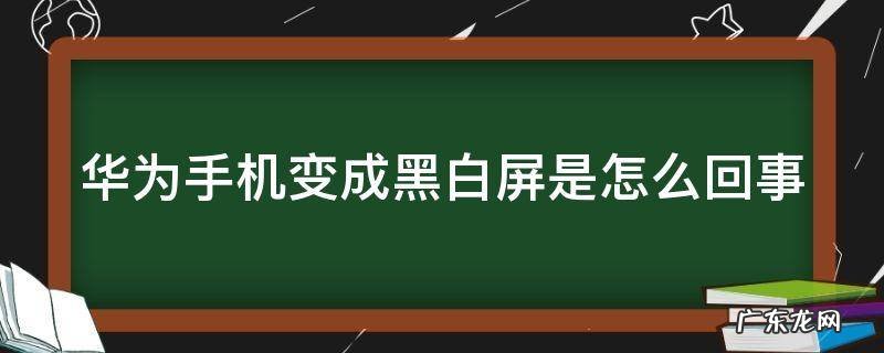 华为手机变成黑白屏是怎么回事 华为手机变成黑白屏是怎么回事?