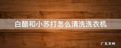 小苏打白醋如何清洗洗衣机 白醋和小苏打怎么清洗洗衣机