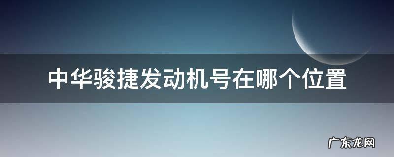 中华骏捷发动机号在哪个位置 中华骏捷发动机号在哪个位置图片