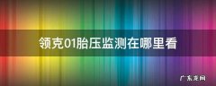 领克01的胎压监测在哪里看 领克01胎压监测在哪里看