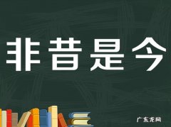 今非昔比意思是什么意思？今非昔比什么意思