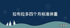 拉布拉多四个月标准体重 拉布拉多四个月的体重标准