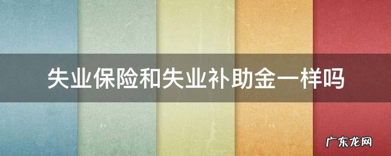失业保险和失业补助金一样吗 失业保险金跟失业补助有什么区别