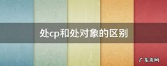 处cp和处对象的区别 处cp和处对象是一个意思吗