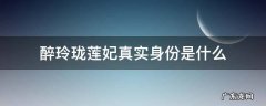 醉玲珑莲妃真实身份是什么 醉玲珑定水和莲妃是一个人吗