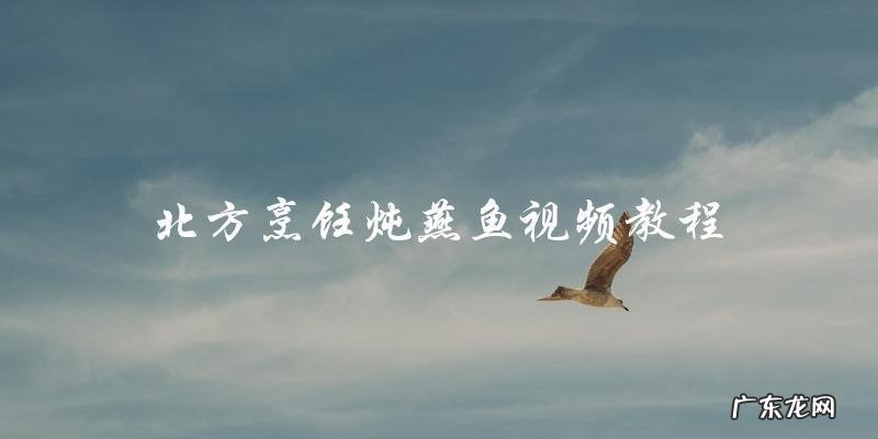北方烹饪炖燕鱼视频教程,让你轻松掌握做法!