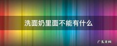 洗面奶里面不能有什么 洗面奶里面不能有什么东西