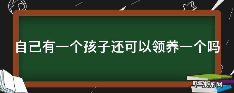 自己有一个孩子还可以领养一个吗 已有一个孩子还可以领养一个孩子吗