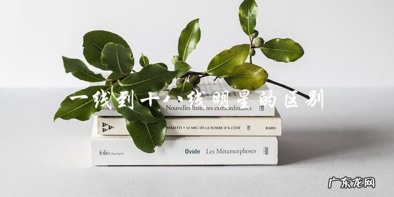 从一线到十八线,他们的差距竟如此之大!