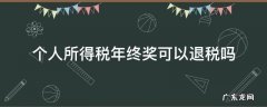 个人所得税年终奖可以退税吗 年底奖金个人所得税可以退吗