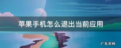 苹果手机怎么退出当前应用程序 苹果手机怎么退出当前应用