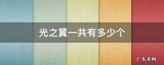 光之翼一共有多少个 光遇全部光之翼一共有多少个