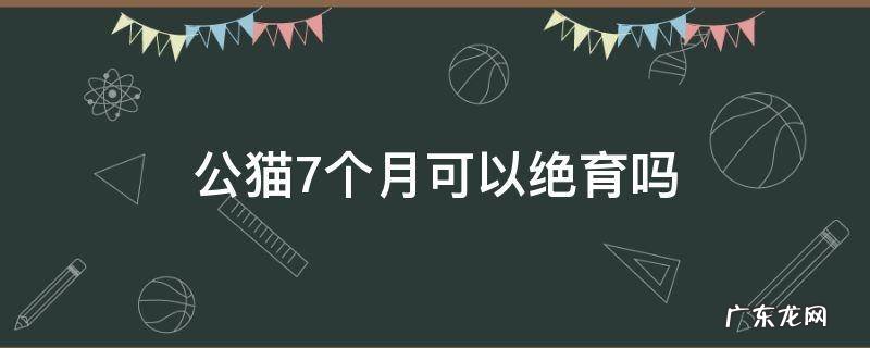 公猫7个月可以绝育吗 7个月的猫能绝育吗