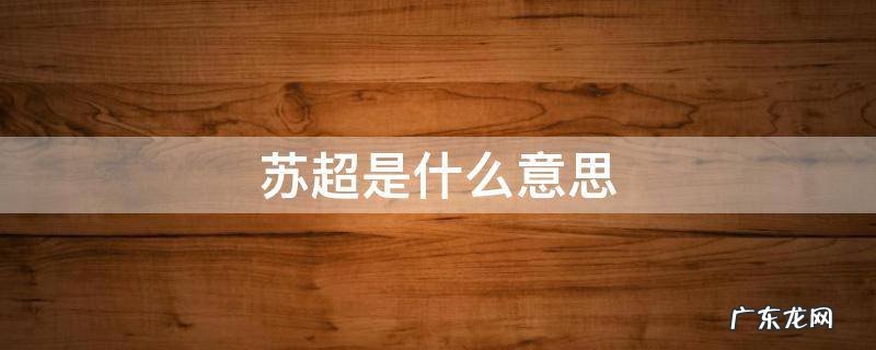 苏超是什么意思 苏超是什么水平