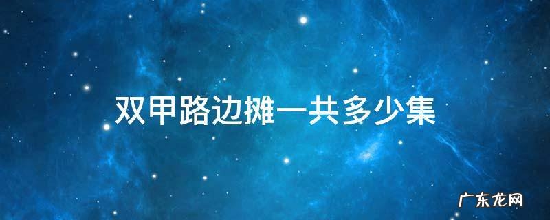 双甲路边摊为什么只有12集 双甲路边摊一共多少集