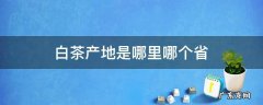 白茶产于哪一个省 白茶产地是哪里哪个省