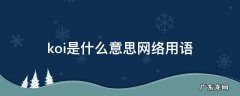 koi是什么意思 koi是什么意思网络用语