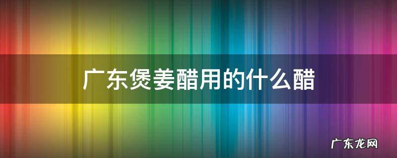 广东煲姜醋用的什么醋 广东煲姜醋用什么醋