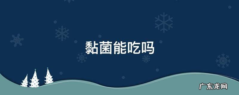 黏菌吃蘑菇 黏菌能吃吗