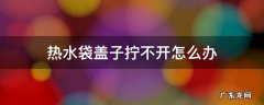 热水袋盖子太紧了打不开怎么办 热水袋盖子拧不开怎么办