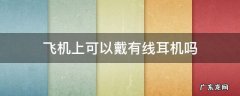 飞机上可以戴有线耳机吗 飞机上能带耳机吗