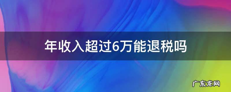年收入超过6万能退税吗 年收入六万多可以退税吗