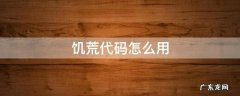 饥荒代码怎么用 饥荒代码怎么用手机