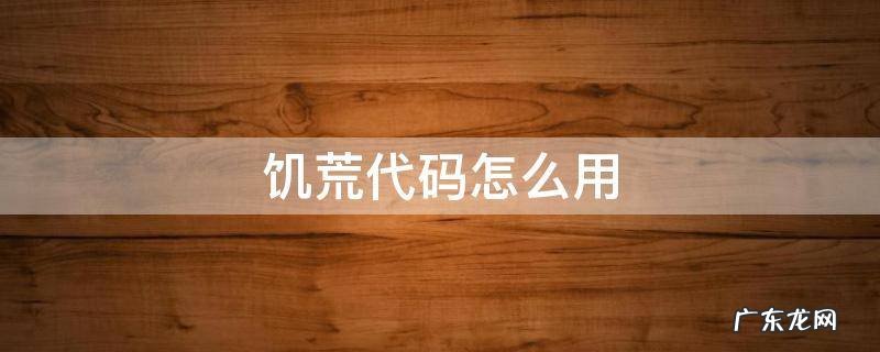 饥荒代码怎么用 饥荒代码怎么用手机
