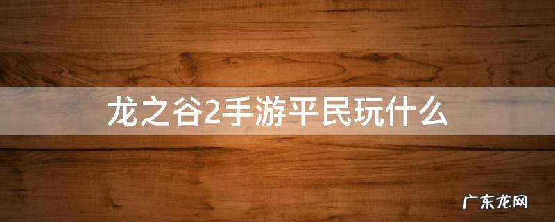 龙之谷2手游平民玩什么职业 龙之谷2手游平民玩什么