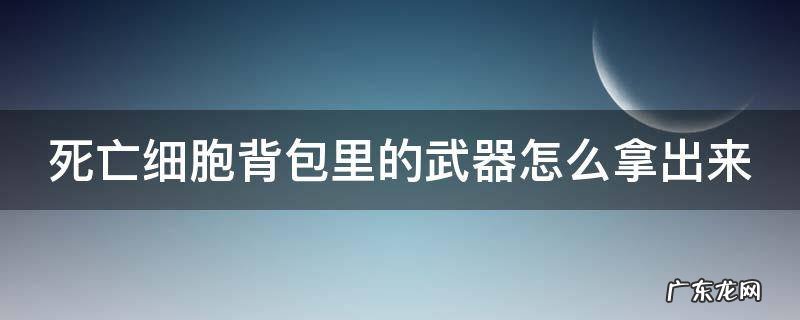 死亡细胞背包里的武器怎么拿出来 死亡细胞 背包里的武器