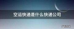空运快递是什么快递公司 国际空运快递是什么快递公司
