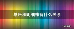 总账和明细账有什么关系 总账与明细账有什么关系