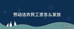 农民工工资怎么发放合法 劳动法农民工资怎么发放