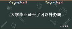 大学毕业证丢了怎么办可以补办吗 大学毕业证丢了可以补办吗