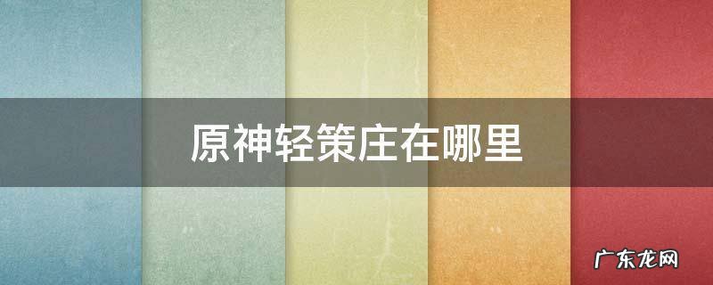 原神轻策庄在哪里 原神 轻策庄最高处在哪里
